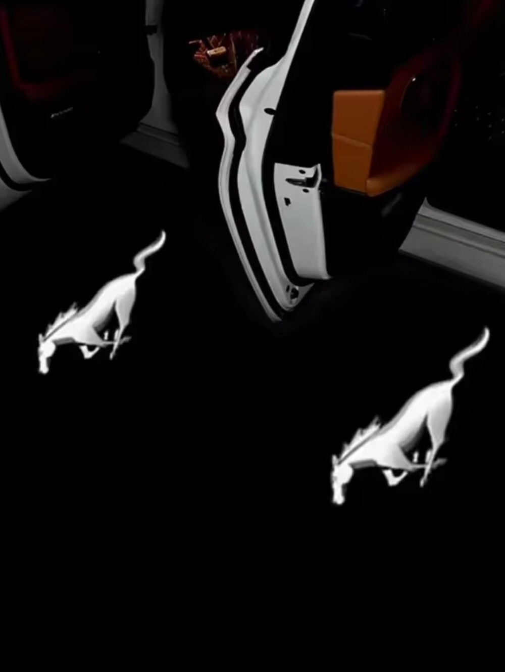 2 Universal wireless Mustang horse Projector car door Led Llights Choose A Color